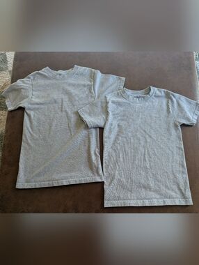 Boys Fruit Of Loom Grey Short Sleeve Shirts
